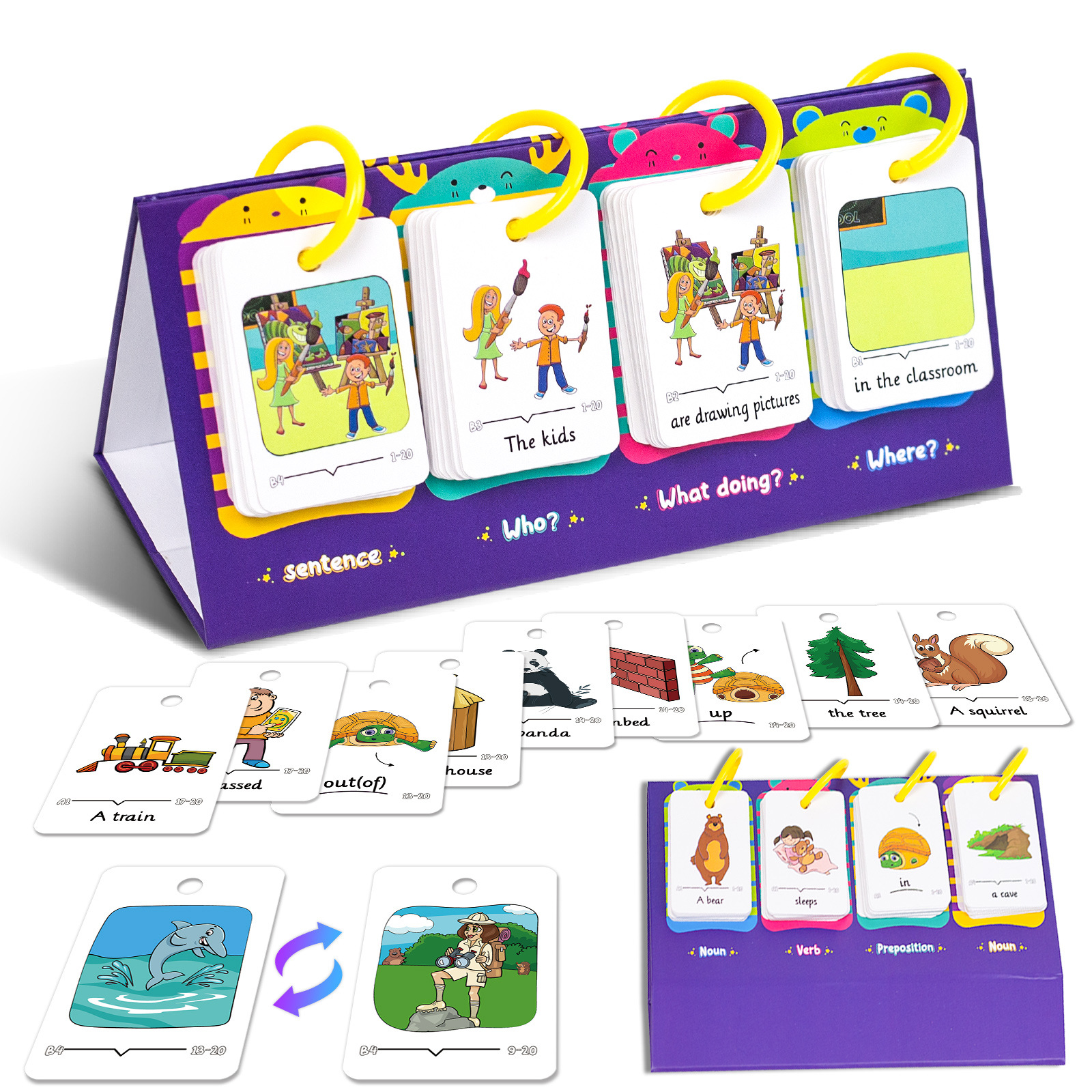 Kids Education Card - 80Pcs Table Model Visual Word Card