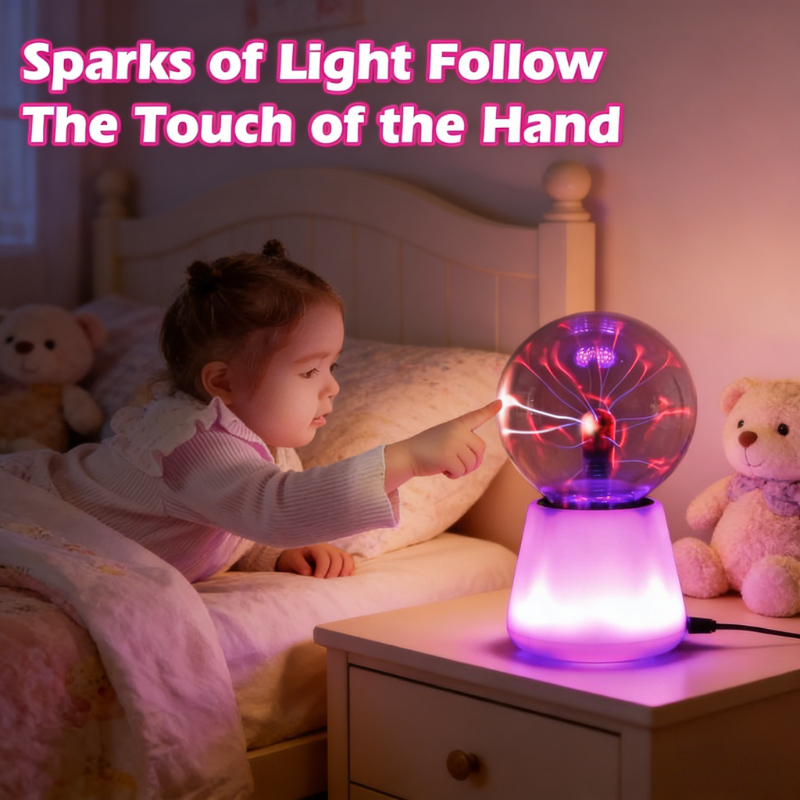 Globe Interactive Light - Plasma Ball Lamp Interactive Touch Lightning