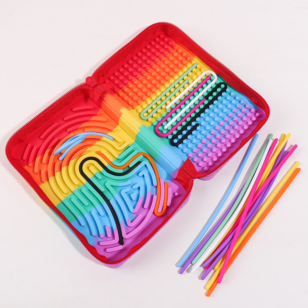 Kids Home Education - Silicone Rainbow Desk Stationery Fidget Toy