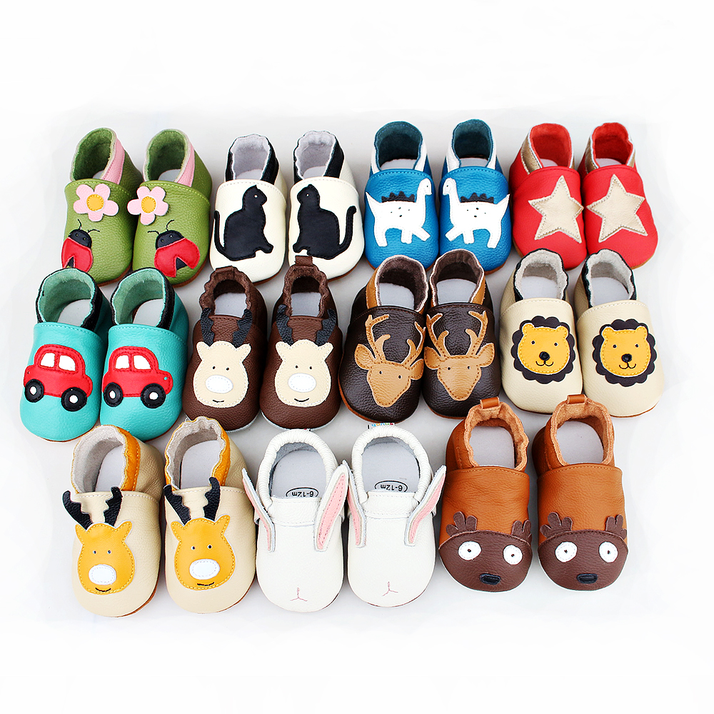 Kids Education Steps - Baby Leather Casual Crib Shoes For