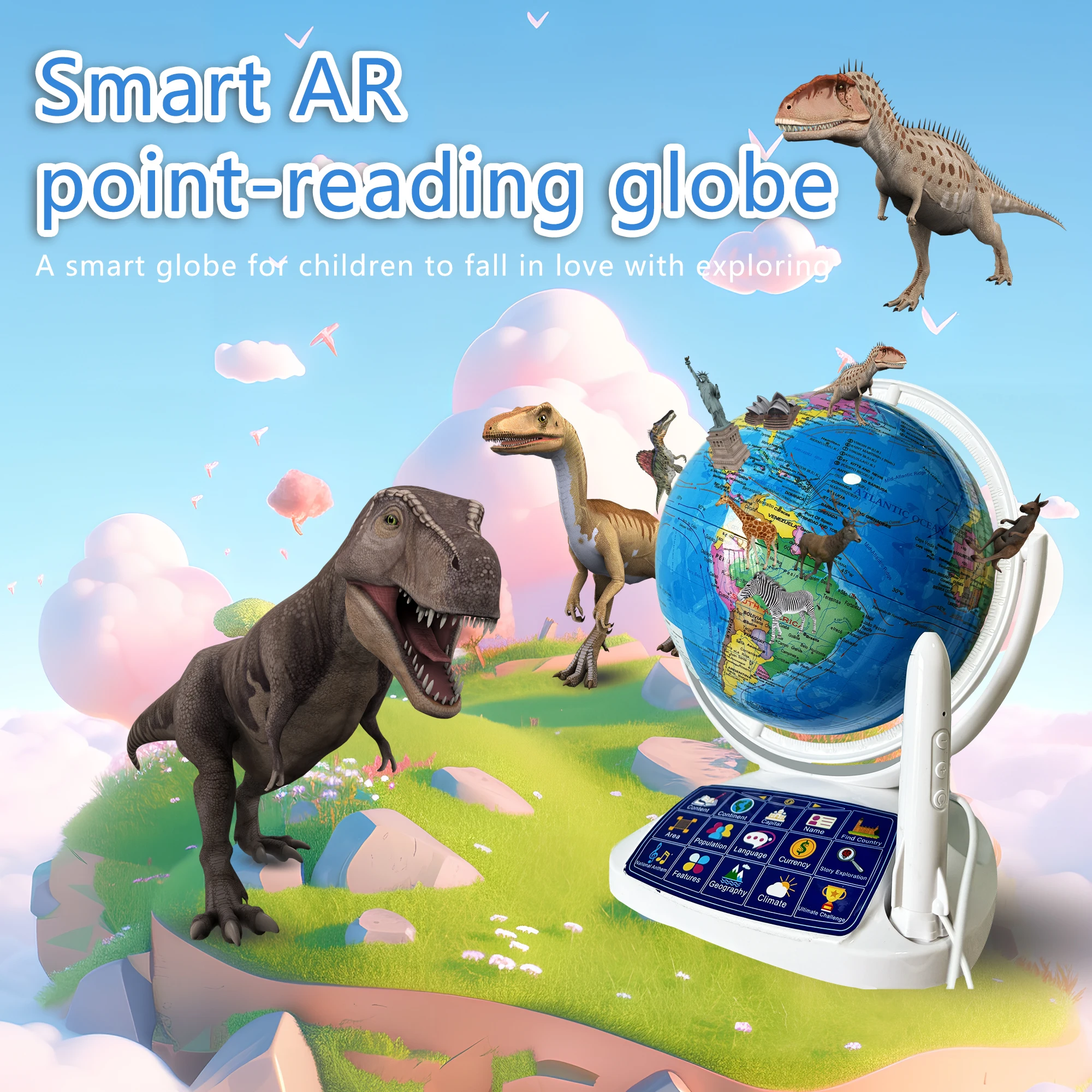 Globe Interactive Light - Smart Globe Interactive Kids AR Point
