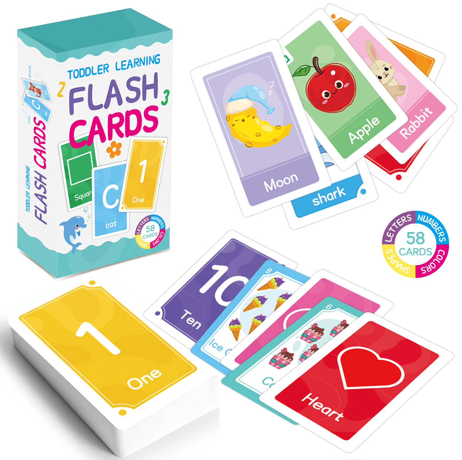 58 Pcs ABC Alphabet Flashcards - Kids Education Learning 리뷰 및 가격