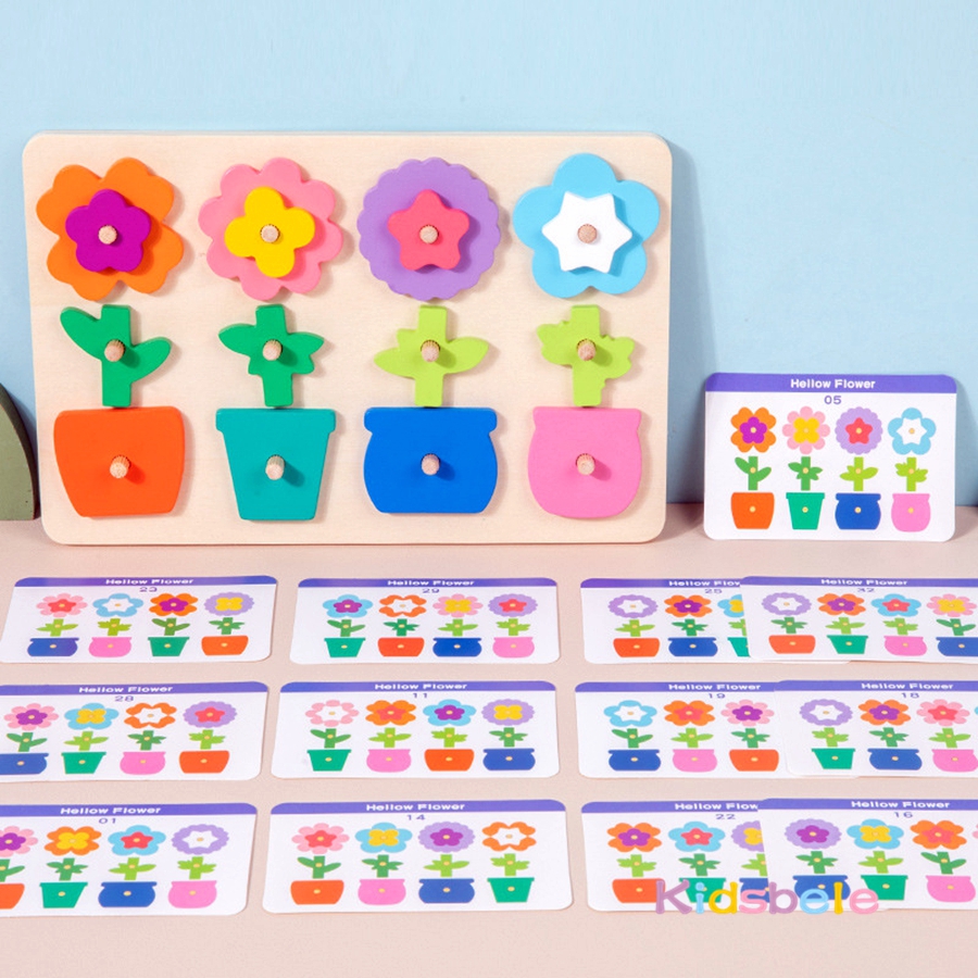Montessori DIY Wooden Flower P - Kids Education Card 리뷰 및 가격