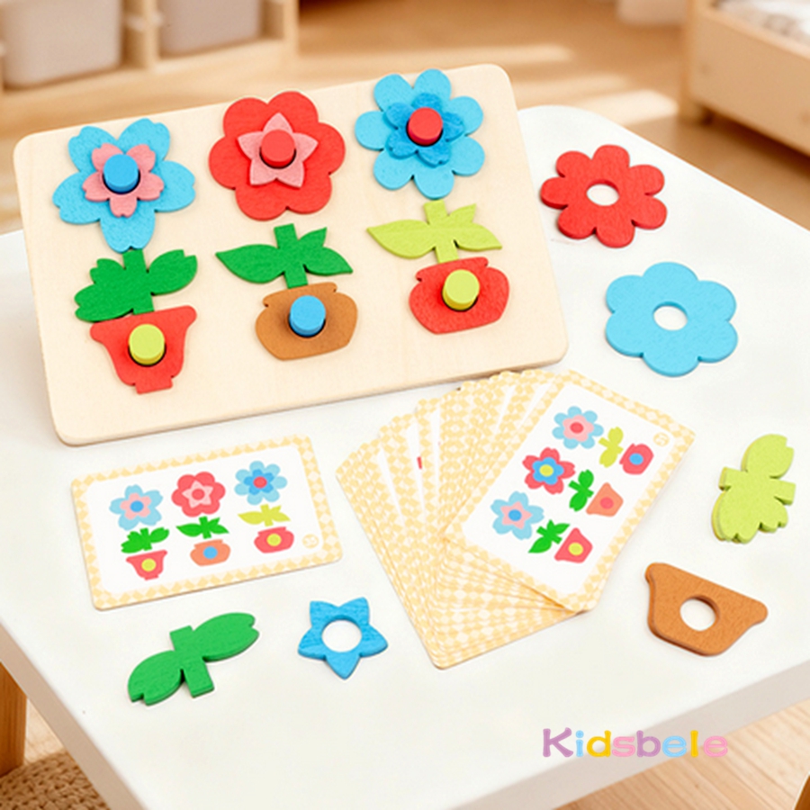 Montessori DIY Wooden Flower P - Kids Education Card 리뷰 및 가격