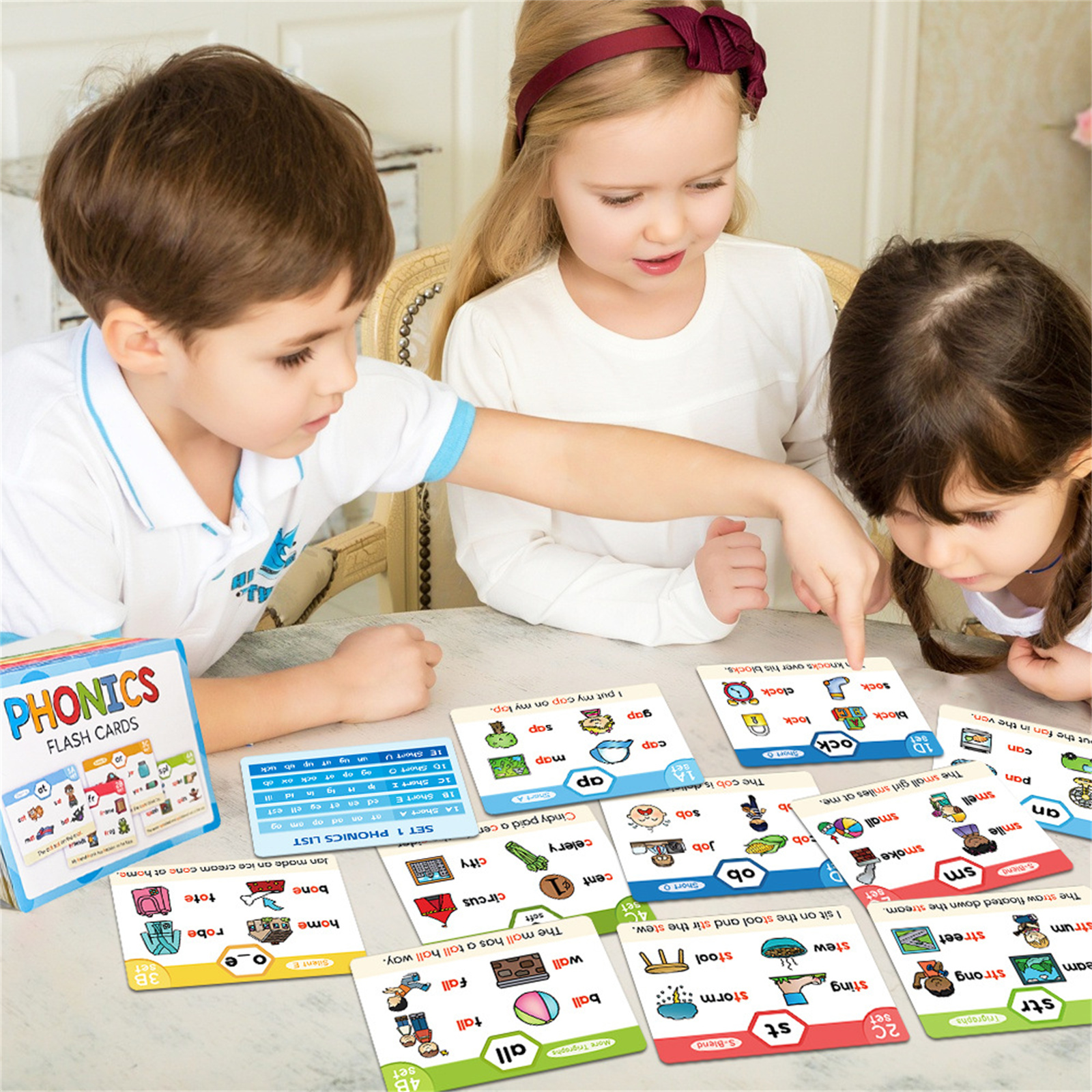 Phonics Flashcards Durable Roo - Kids Home Education 리뷰 및 가격