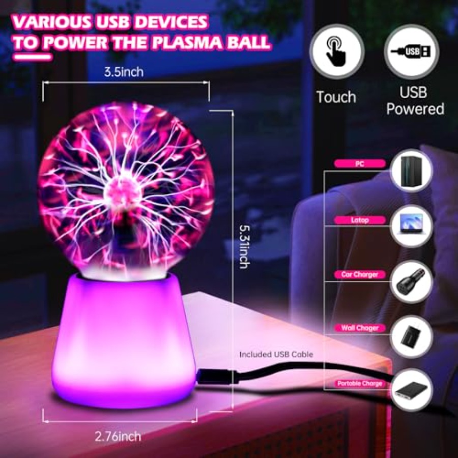 Plasma Ball Lamp Interactive T - Globe Interactive Light 리뷰 및 가격
