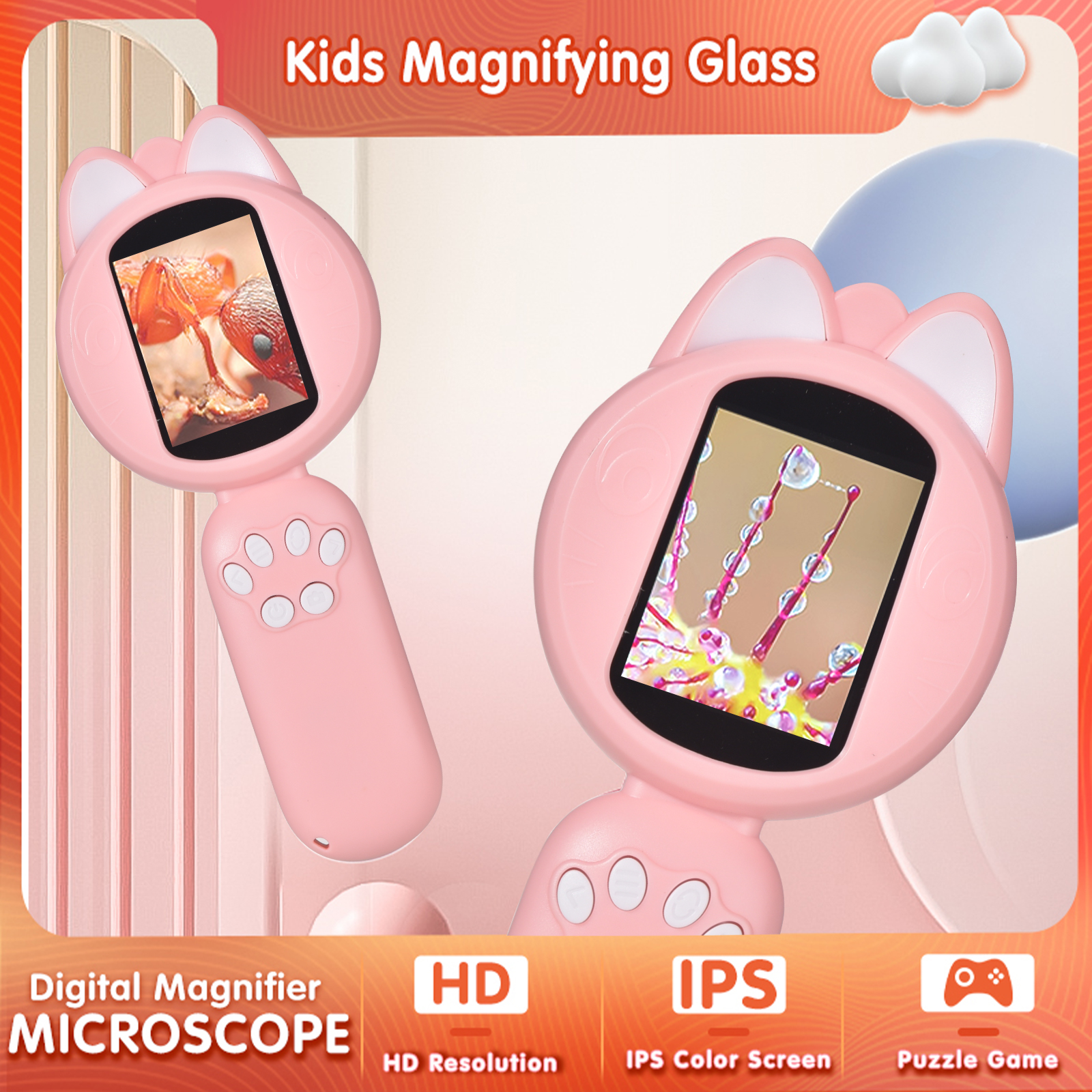 Kids Microscope with 2inch IPS - Kids Definition Of Education 리뷰 및 가격
