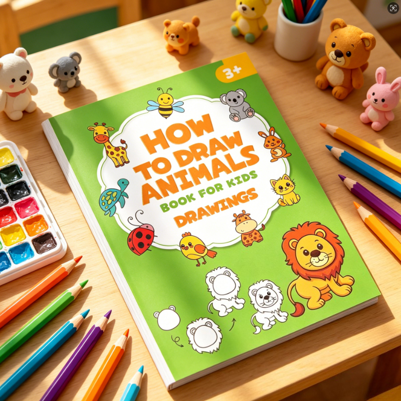Kids Animal Drawing Book 32 Pa - Kids Education Steps 리뷰 및 가격