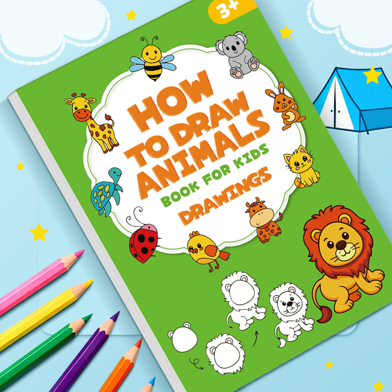 Kids Animal Drawing Book 32 Pa - Kids Education Steps 리뷰 및 가격