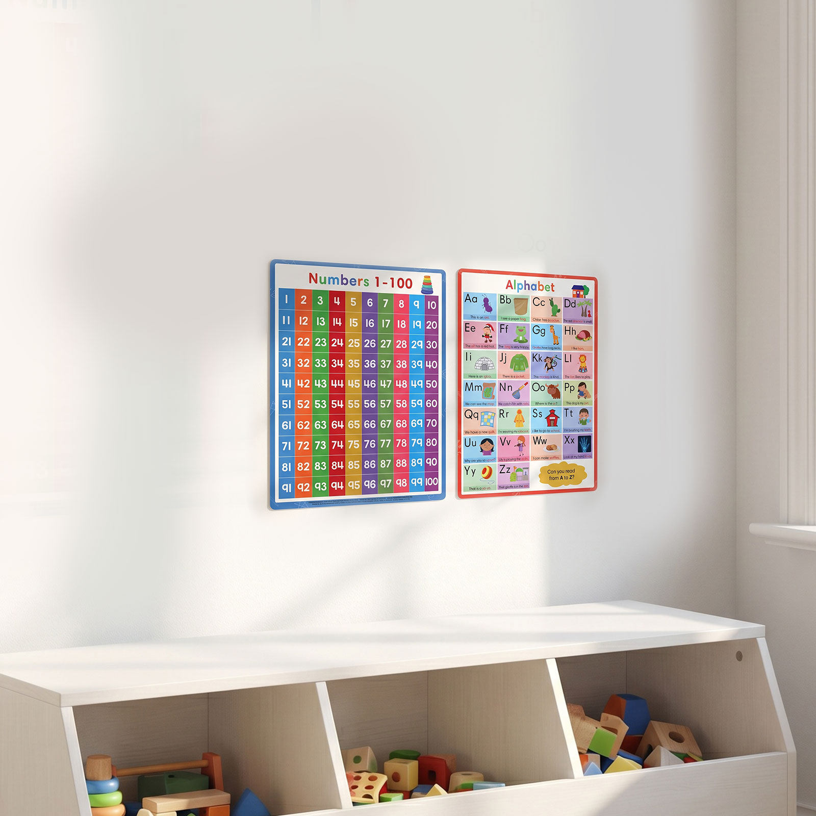 2Pcs Alphabet Numbers Poster H - Kids Definition Of Education 리뷰 및 가격