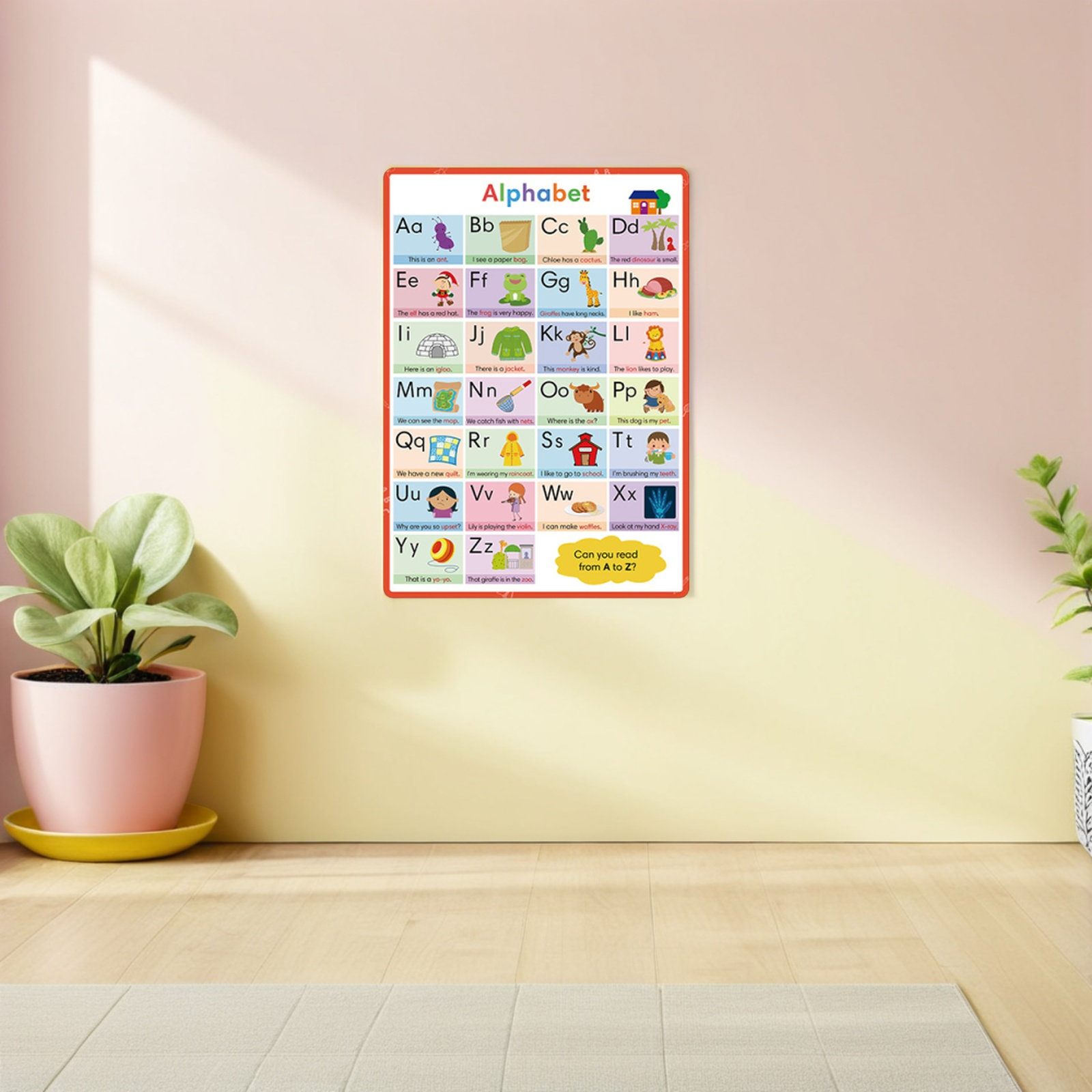 2Pcs Alphabet Numbers Poster H - Kids Definition Of Education 리뷰 및 가격