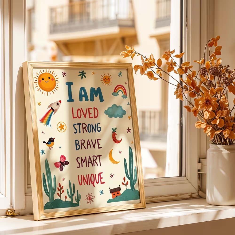 Colorful I Am Loved Strong Bra - Kids Home Education 리뷰 및 가격
