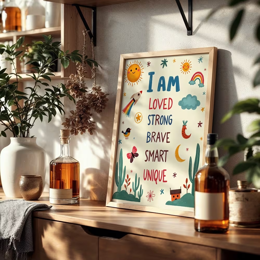 Colorful I Am Loved Strong Bra - Kids Home Education 리뷰 및 가격