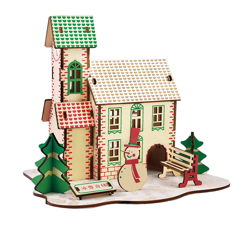3D Jigsaw Wood Puzzle Building - Kids Without Education 리뷰 및 가격