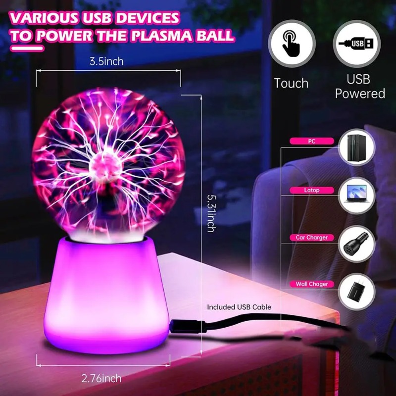 Plasma Ball Lamp Interactive T - Globe Interactive Light 리뷰 및 가격