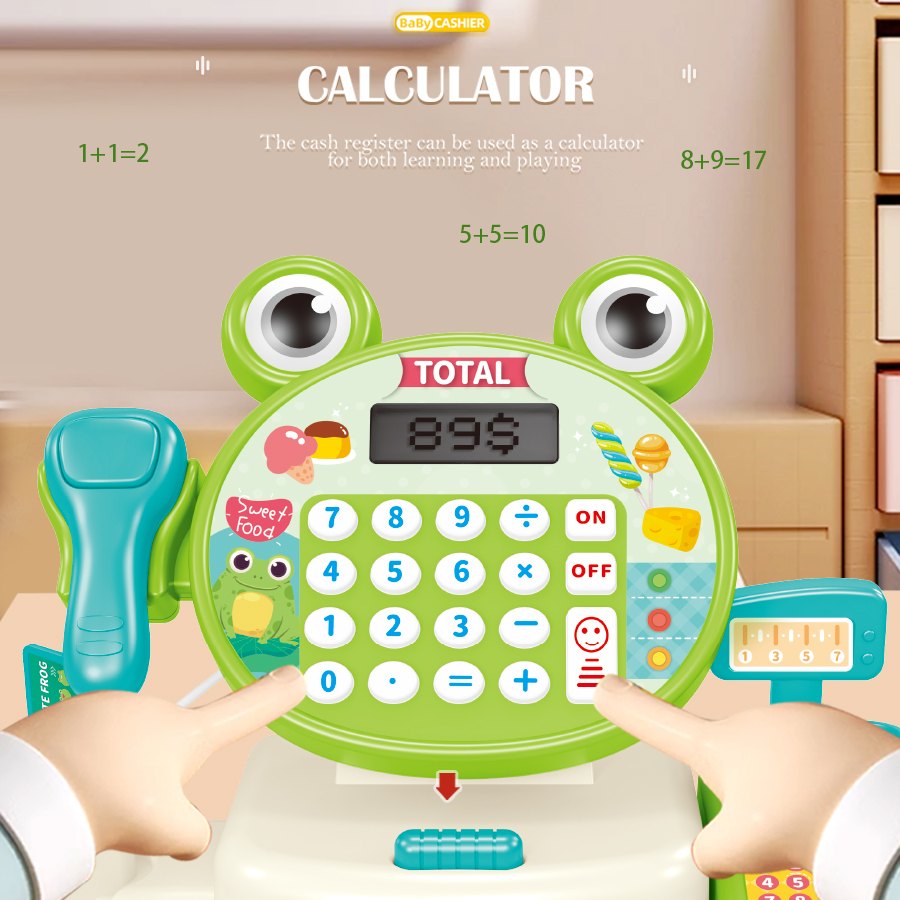Kids Cash Register Toy Pretend - Kids Education Calculator 리뷰 및 가격