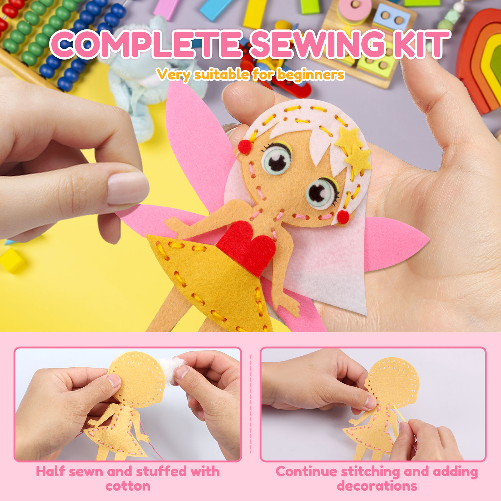 Kids Sewing Kit Complete Begin - Kids Education Meaning 리뷰 및 가격