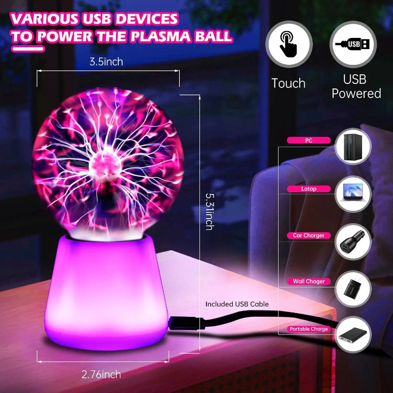 Plasma Ball Lamp Interactive T - Globe Interactive Light 리뷰 및 가격