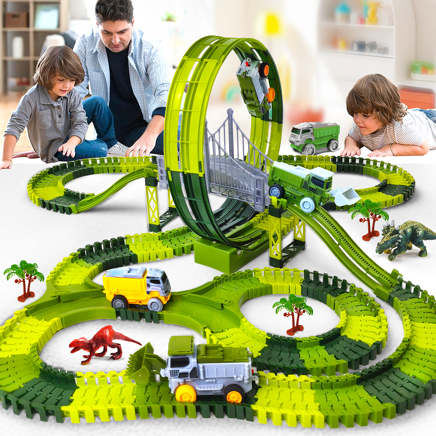 Dinosaur toy race track featur - Kids Educational Gadget 리뷰 및 가격