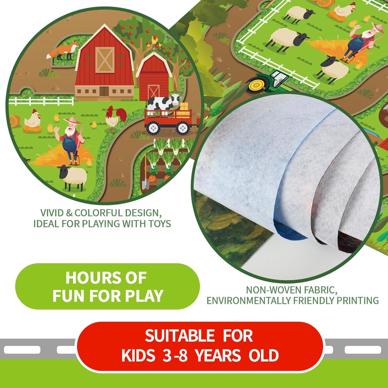 Kids Dream Mat Happy Farm Acti - Kids Education Learning 리뷰 및 가격