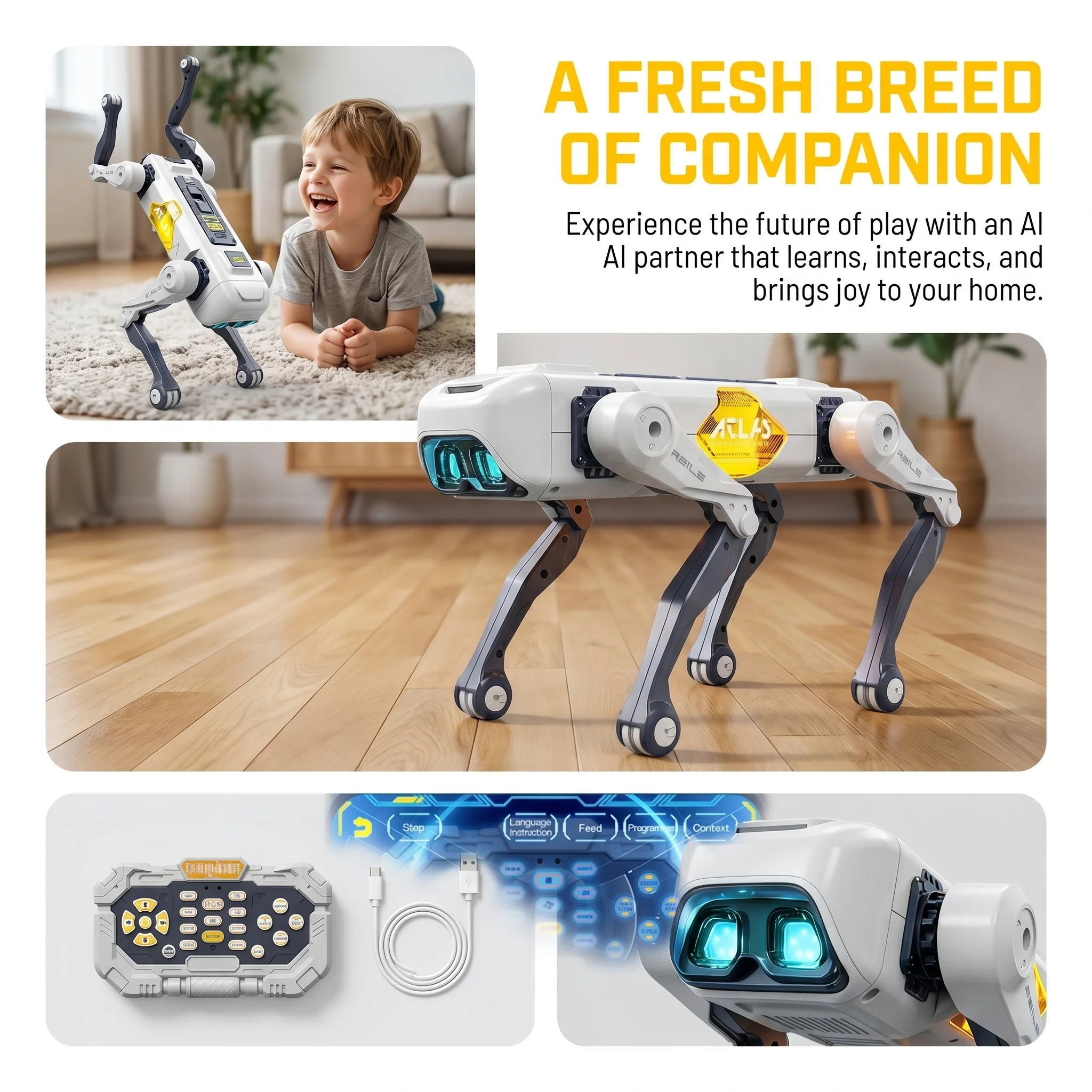 AI Smart Robot Dog, Voice & AP - Kids Home Education 리뷰 및 가격