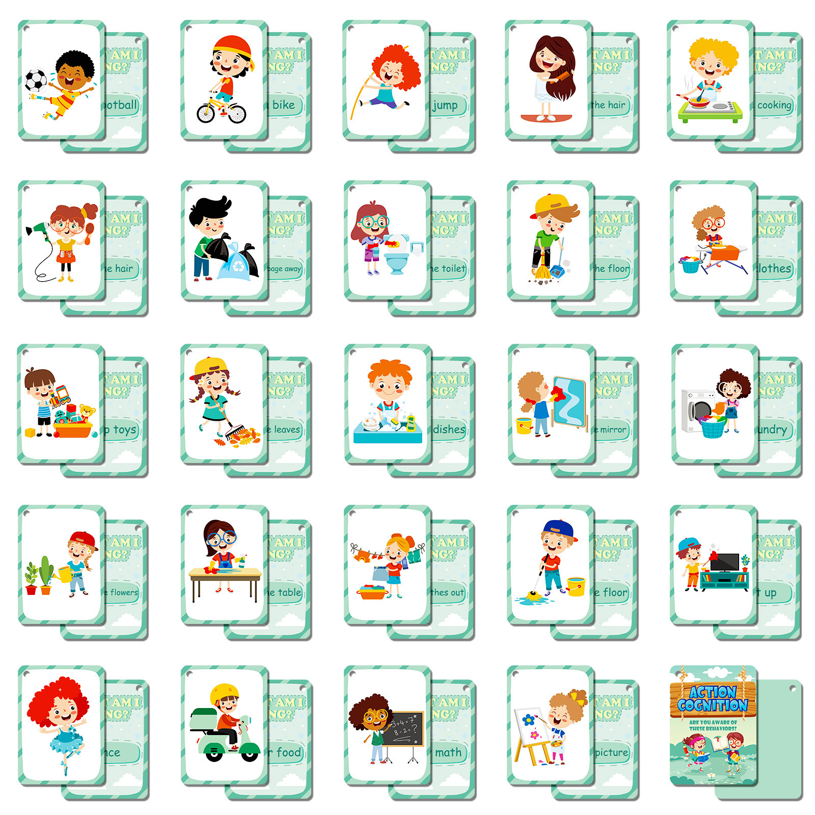 50Pcs/Set Cognition Learning C - Kids Education Card 리뷰 및 가격