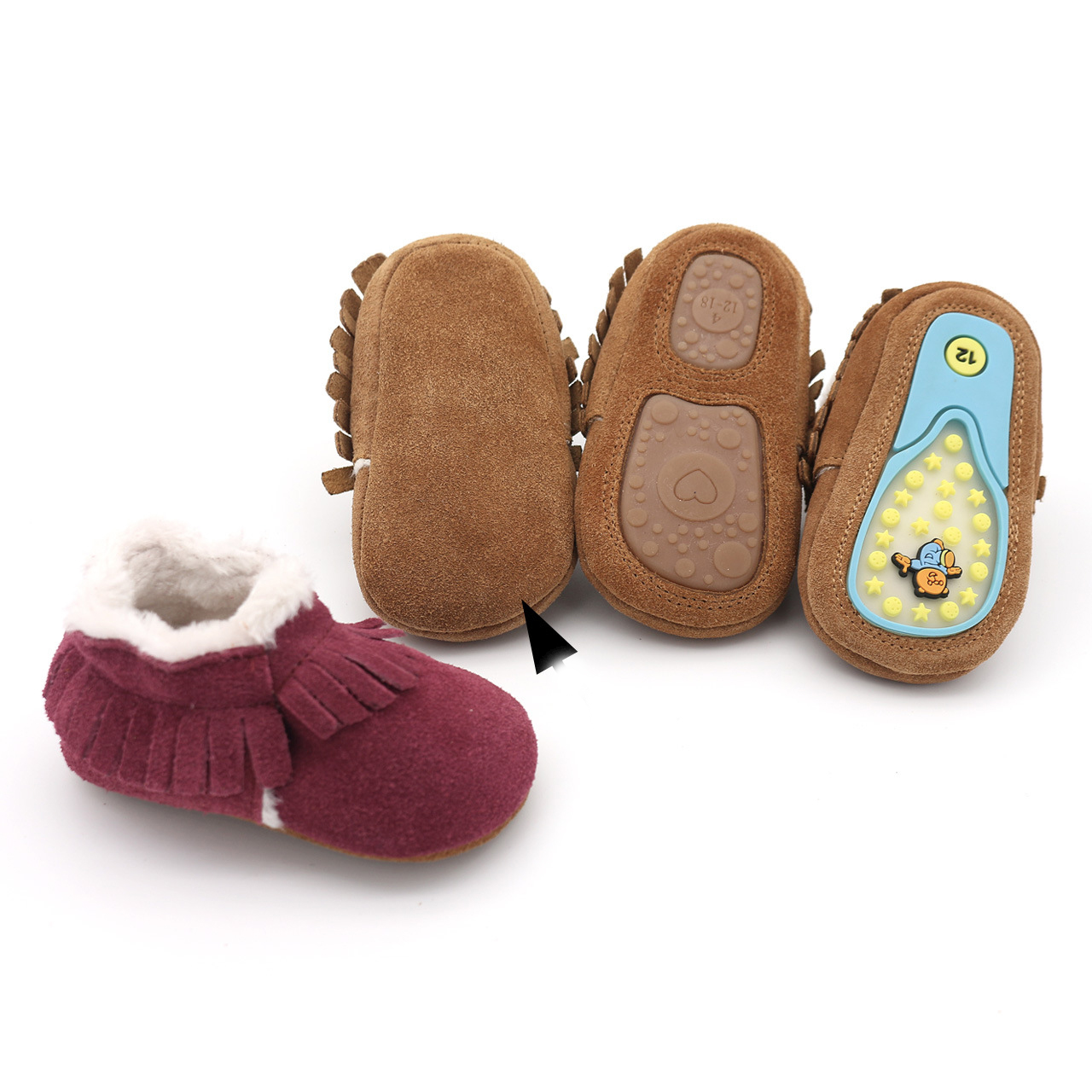 Baby Winter Leather Casual Cri - Kids Education Steps 리뷰 및 가격